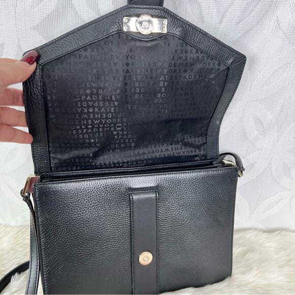 Kate Spade Josephine Black Leather Crossbody Bag - Picture 6 of 12